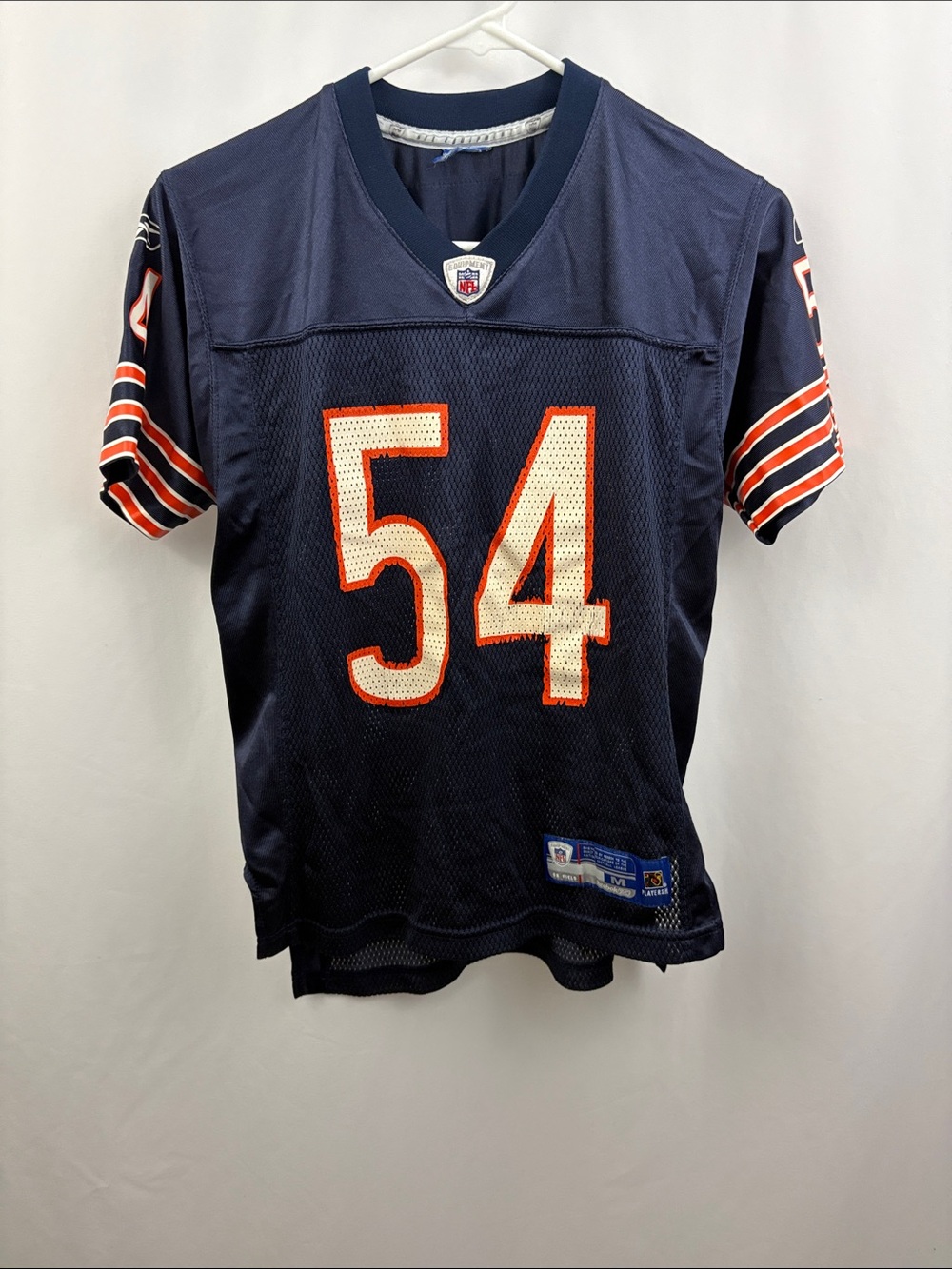 Chicago Bears Brian Urlacher Jersey Youth Medium #54 NFL Reebook 10-12 Blue